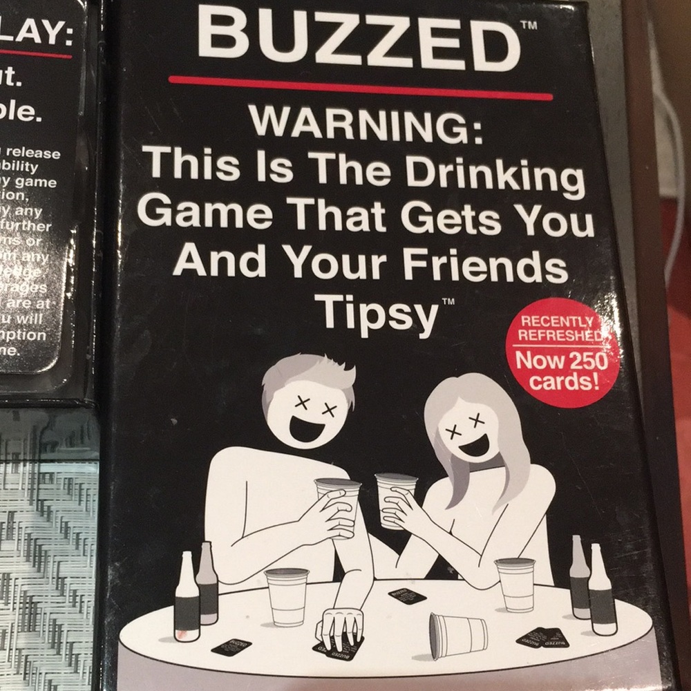 Buzzed Adult Drinking Card Game for 21+